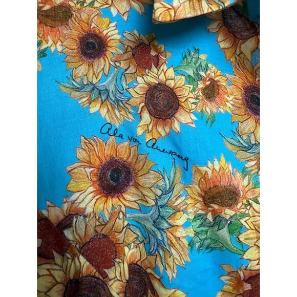 Ala von Auersperg Kathe Cotton Maxi Dress Sunflower Sz. 14 - Picture 5 of 7